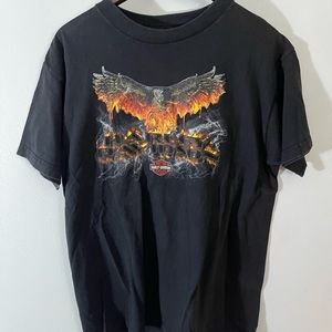 Vintage 2001 Harley Davidson Motorcycle Graphic T Shirt Orlando Y2K Size L